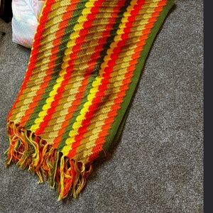 Vibrant Multicolor Knit Throw Blanket